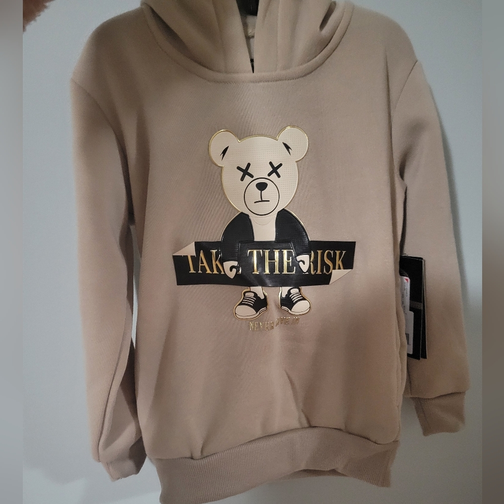 Take The RiskTeddy Bear Chrome Edge Designer Sweatshirt.
